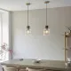 Endon Travi Ribbed sárgaréz-átlátszó függesztett lámpa (END-120665) E27 1 izzós IP20