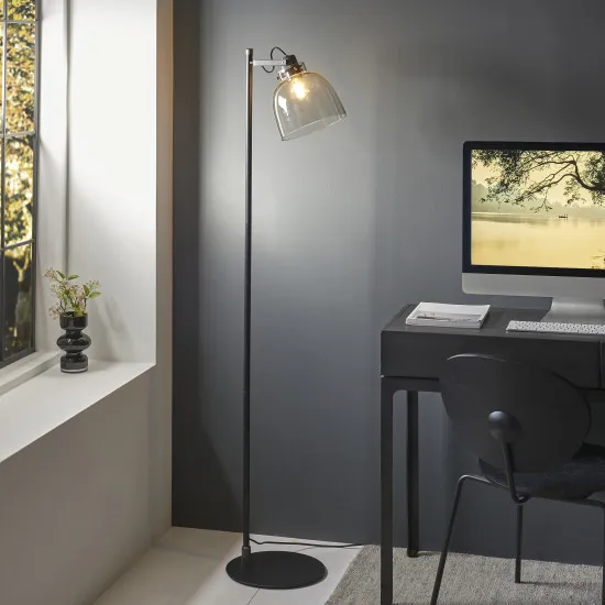 Endon Urban szürke-fekete állólámpa (END-107013) E27 1 izzós IP20