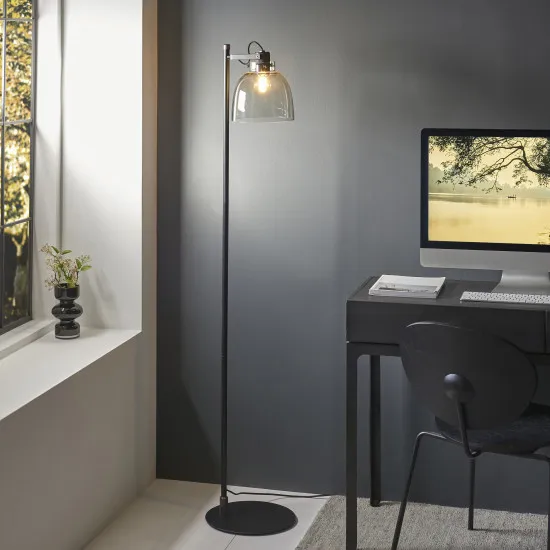 Endon Urban szürke-fekete állólámpa (END-107013) E27 1 izzós IP20