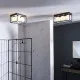 Endon Zona fekete-fehér vízvédett fürdőszobai mennyezeti lámpa (END-95051) G9 3 izzós IP44