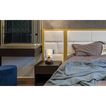 Globo Aleidis fekete-füstszínű  asztali lámpa (GLO-15768T) E27 1 izzós IP20