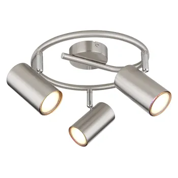Globo Allvi nikkel mennyezeti spotlámpa (GLO-57914-3N) GU10 3 izzós IP20