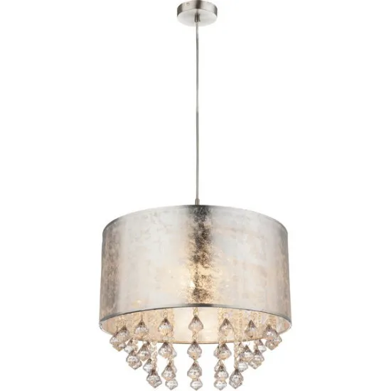 Globo Amy I nikkel-ezüst kristály függesztett lámpa (GLO-15188H3) E27 1 izzós IP20