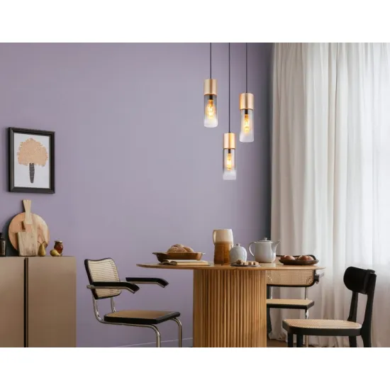 Globo Annika barna-füstszínű  függesztett lámpa (GLO-21000-3HCA) E27 3 izzós IP20