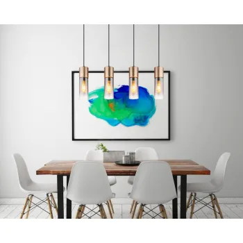 Globo Annika barna-füstszínű  függesztett lámpa (GLO-21000-4HCA) E27 4 izzós IP20