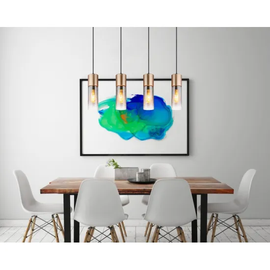 Globo Annika barna-füstszínű  függesztett lámpa (GLO-21000-4HCA) E27 4 izzós IP20