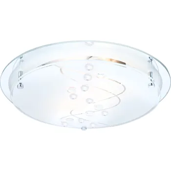 Globo Ballerina I króm-fehér mennyezeti lámpa (GLO-48090-2) E27 2 izzós IP20