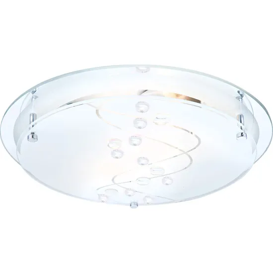 Globo Ballerina I króm-fehér mennyezeti lámpa (GLO-48090-2) E27 2 izzós IP20