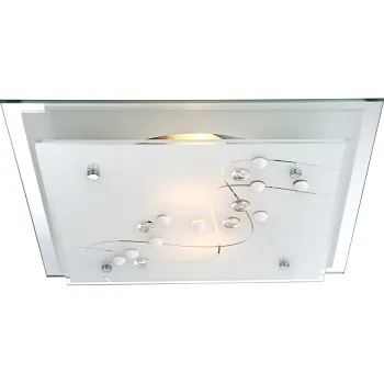 Globo Ballerina I króm-fehér mennyezeti lámpa (GLO-48092-2) E27 2 izzós IP20