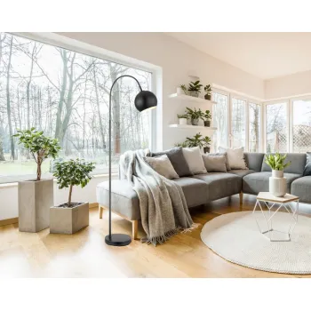 Globo Benno fekete állólámpa (GLO-24779B) E27 1 izzós IP20