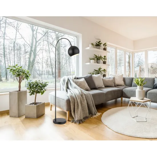 Globo Benno fekete állólámpa (GLO-24779B) E27 1 izzós IP20