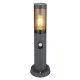 Globo Boston antracit-füstszürke mozgásérzékelős kültéri állólámpa (GLO-3158SAS) E27 1 izzós IP44