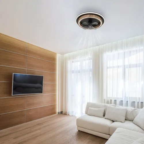 Globo Bozan fekete-barna távirányítós LED mennyezeti ventilátor (GLO-03655) LED 1 izzós IP20