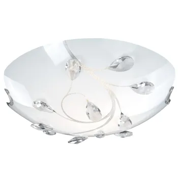 Globo Burgundy nikkel-fehér kristály mennyezeti lámpa (GLO-40404-2) E27 2 izzós IP20