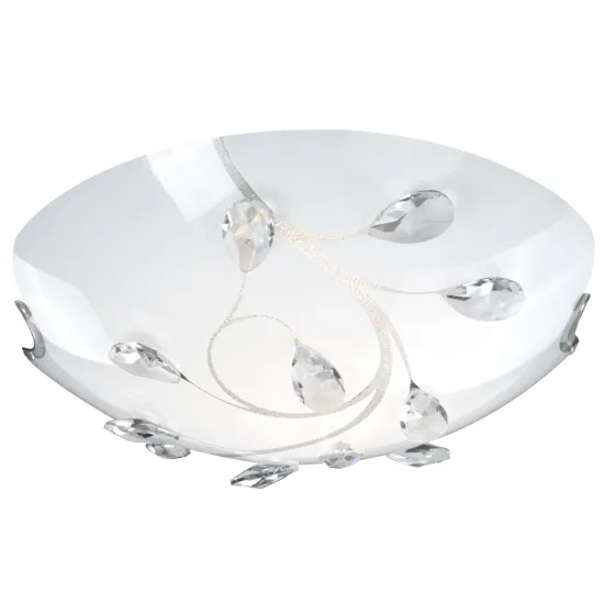 Globo Burgundy nikkel-fehér kristály mennyezeti lámpa (GLO-40404-2) E27 2 izzós IP20