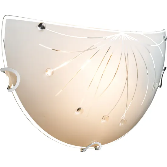 Globo Calimero I króm-fehér fali lámpa (GLO-40402W) E27 1 izzós IP20