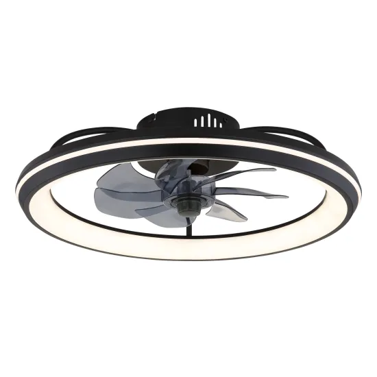 Globo Celeste fekete-opál távirányítós LED mennyezeti ventilátor (GLO-03643) LED 1 izzós IP20