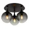 Globo Dalton fekete-füstszürke mennyezeti lámpa (GLO-15885-3D) E27 3 izzós IP20