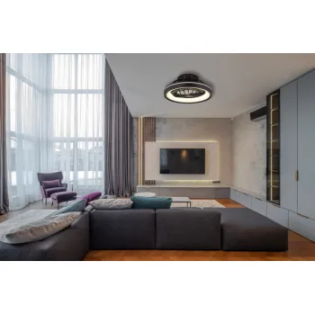 Globo Deanne fekete-opál távirányítós LED mennyezeti ventilátor (GLO-03665) LED 1 izzós IP20