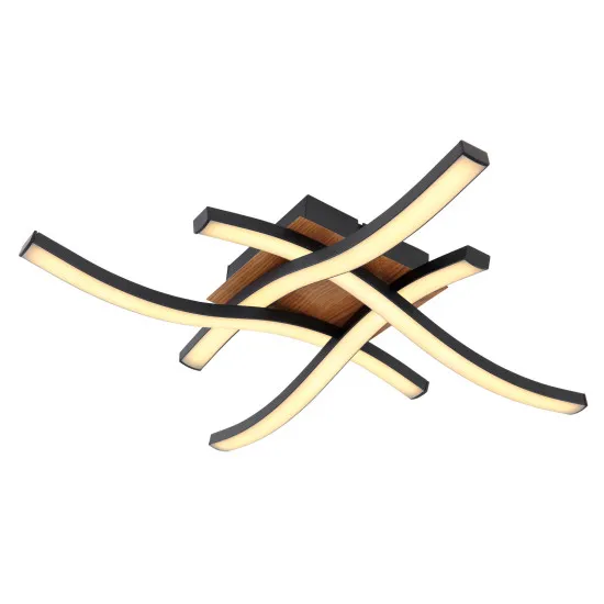 Globo Evita fekete-opál LED mennyezeti lámpa (GLO-67171-20) LED 1 izzós IP20