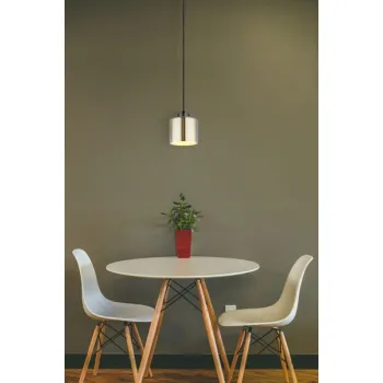 Globo Felicia szürke-króm függesztett lámpa (GLO-16056H) E27 1 izzós IP20