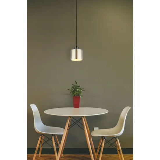 Globo Felicia szürke-króm függesztett lámpa (GLO-16056H) E27 1 izzós IP20