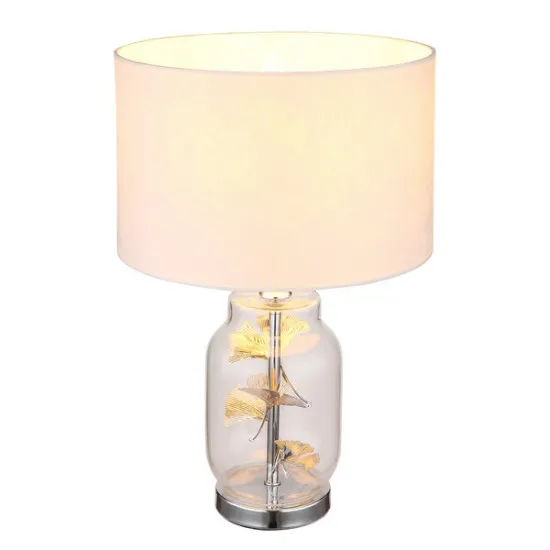 Globo Ginko króm-fehér asztali lámpa (GLO-24141C) E27 1 izzós IP20