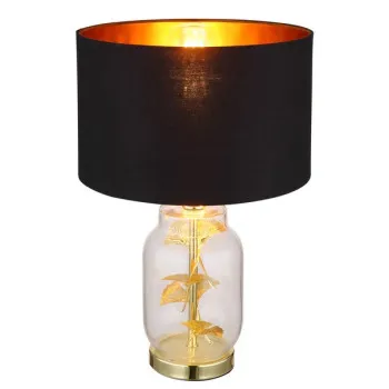 Globo Ginko sárgaréz-fekete asztali lámpa (GLO-24141M) E27 1 izzós IP20