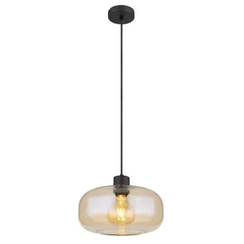 Globo Giuseppe fekete-borostyán függesztett lámpa (GLO-15566HA) E27 1 izzós IP20