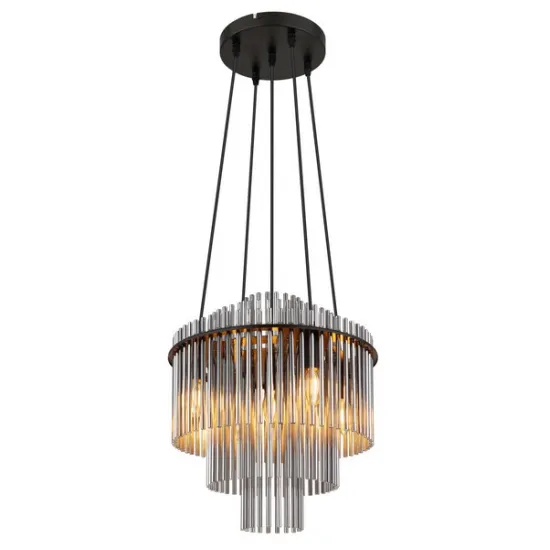 Globo Gorley fekete-füstszínű  függesztett lámpa (GLO-15698H2) E14 5 izzós IP20