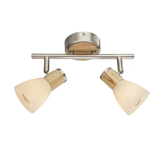 Globo Gylfi nikkel-opál mennyezeti spotlámpa (GLO-54352-2) E14 2 izzós IP20