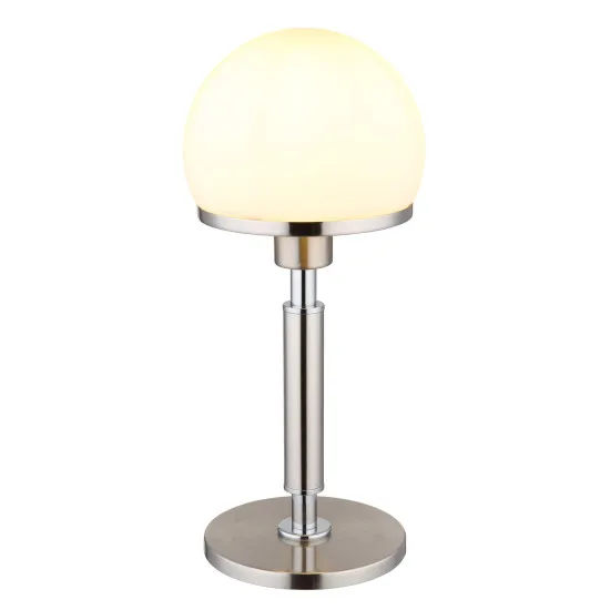 Globo Haku nikkel-opál asztali lámpa (GLO-21954C) E27 1 izzós IP20