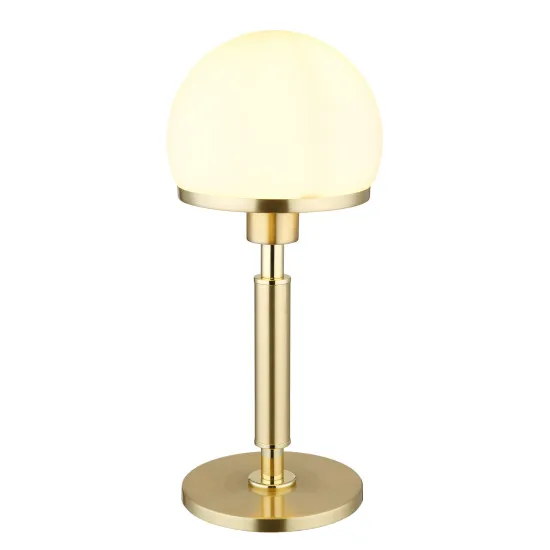 Globo Haku sárgaréz-opál asztali lámpa (GLO-21954M) E27 1 izzós IP20