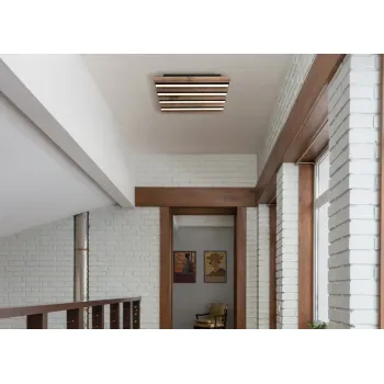 Globo Hayden fekete-barna LED mennyezeti lámpa (GLO-67347D1) LED 1 izzós IP20