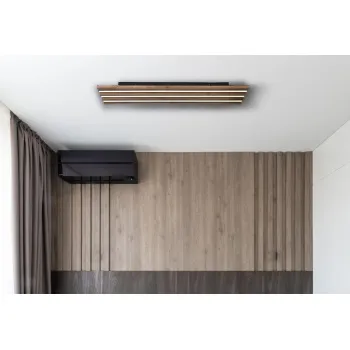 Globo Hayden fekete-barna LED mennyezeti lámpa (GLO-67347D4) LED 1 izzós IP20