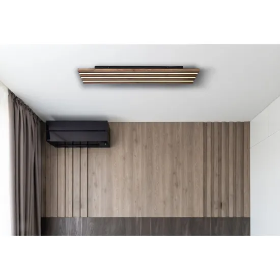 Globo Hayden fekete-barna LED mennyezeti lámpa (GLO-67347D4) LED 1 izzós IP20