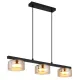Globo Higgins fekete-borostyán  függesztett lámpa (GLO-16055-3HG) GX53 3 izzós IP20