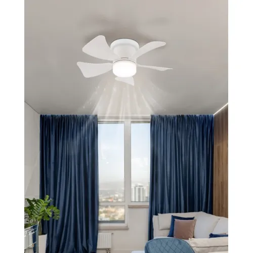 Globo Hines fekete-barna távirányítós LED mennyezeti ventilátor (GLO-03609W) LED 1 izzós IP20