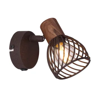 Globo Isabelle rozsdabarna fali spotlámpa (GLO-54817-1) E14 1 izzós IP20