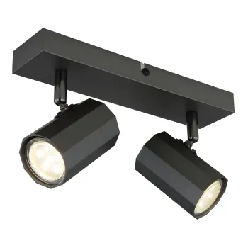 Globo James szürke-szürke mennyezeti spotlámpa (GLO-57918-2) GU10 2 izzós IP20