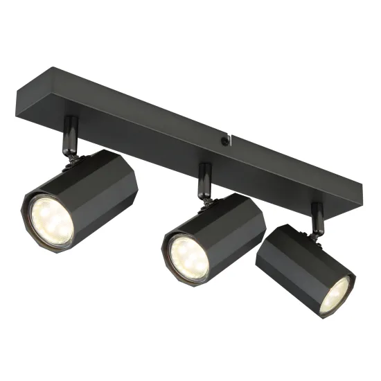 Globo James szürke-szürke mennyezeti spotlámpa (GLO-57918-3) GU10 3 izzós IP20