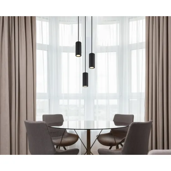 Globo James fekete függesztett spotlámpa (GLO-57918-3HB) GU10 3 izzós IP20