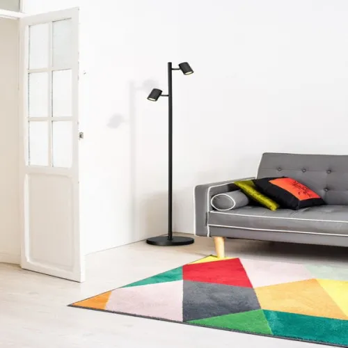 Globo James fekete állólámpa (GLO-57918SB) GU10 2 izzós IP20