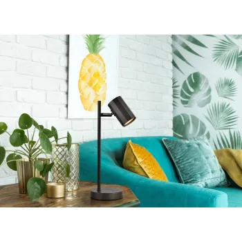 Globo James fekete asztali lámpa (GLO-57918TB) GU10 1 izzós IP20