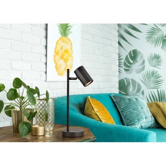 Globo James fekete asztali lámpa (GLO-57918TB) GU10 1 izzós IP20