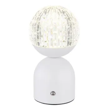 Globo Julsy fehér-átlátszó LED asztali lámpa (GLO-21007W) LED 1 izzós IP20