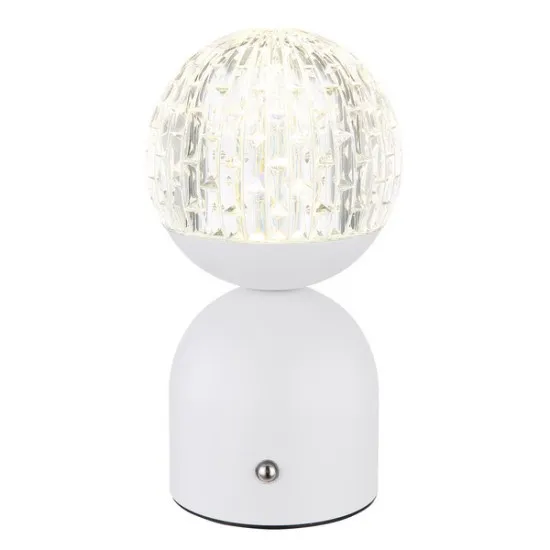 Globo Julsy fehér-átlátszó LED asztali lámpa (GLO-21007W) LED 1 izzós IP20
