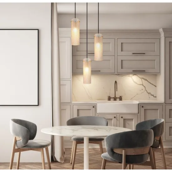 Globo Karolo arany-borostyán  függesztett lámpa (GLO-15775-3HR) E14 3 izzós IP20