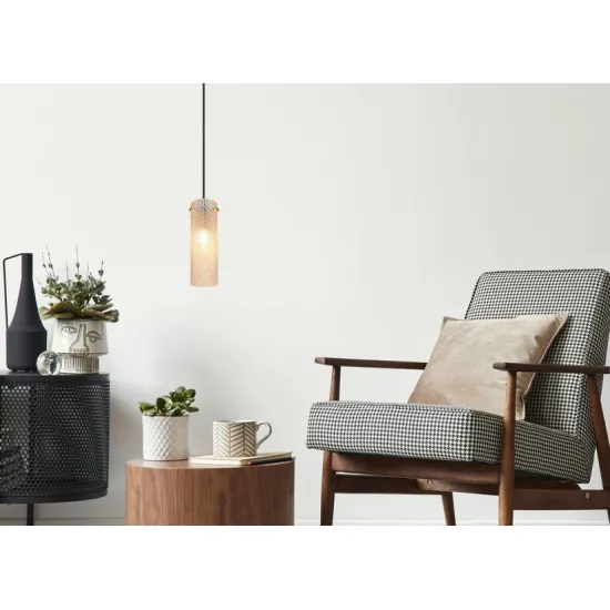 Globo Karolo arany-borostyán  függesztett lámpa (GLO-15775H) E14 1 izzós IP20