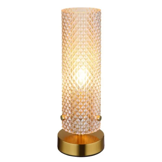 Globo Karolo arany-borostyán  asztali lámpa (GLO-15775T) E14 1 izzós IP20